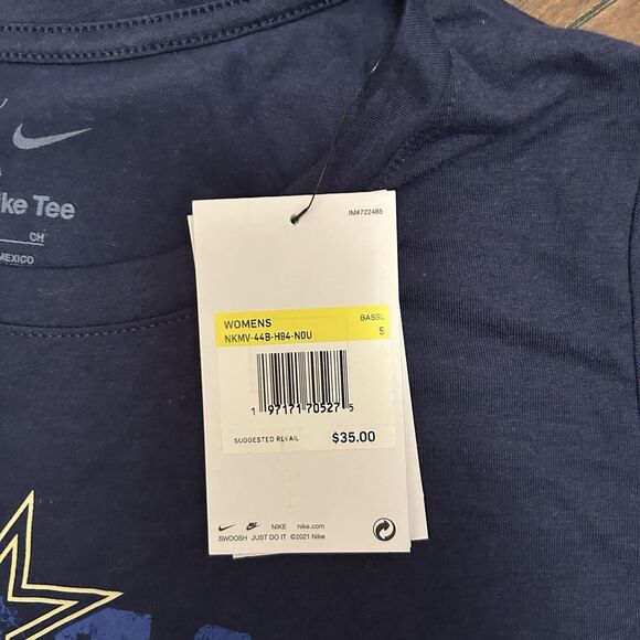 Nike Tee Houston Astros Women’s Small Tshirt Small Blue Scoop Neck NWT - Picture 2 of 8